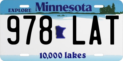 MN license plate 978LAT