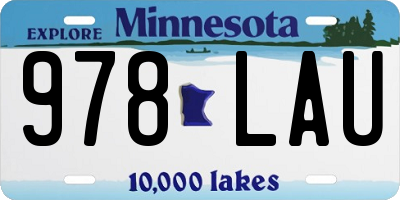 MN license plate 978LAU