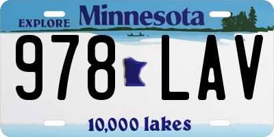 MN license plate 978LAV