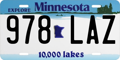 MN license plate 978LAZ