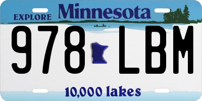 MN license plate 978LBM