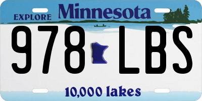 MN license plate 978LBS