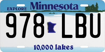 MN license plate 978LBU