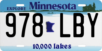 MN license plate 978LBY
