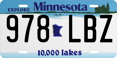 MN license plate 978LBZ