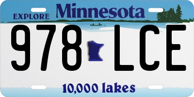 MN license plate 978LCE