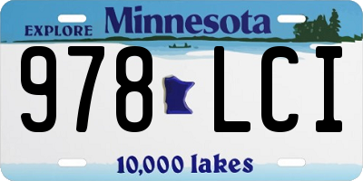 MN license plate 978LCI