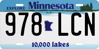 MN license plate 978LCN