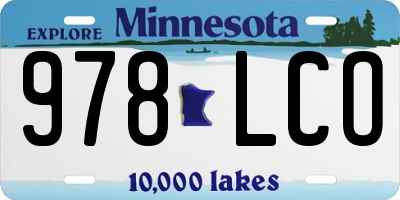MN license plate 978LCO