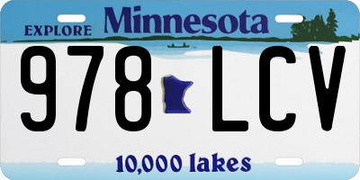 MN license plate 978LCV
