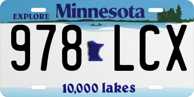 MN license plate 978LCX