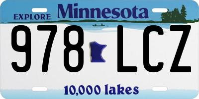 MN license plate 978LCZ