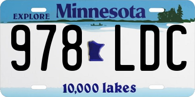 MN license plate 978LDC