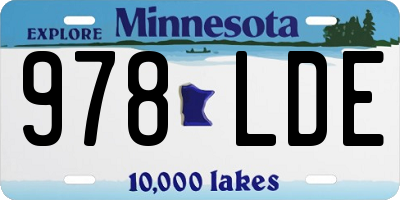 MN license plate 978LDE