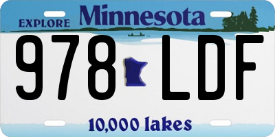 MN license plate 978LDF