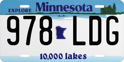 MN license plate 978LDG