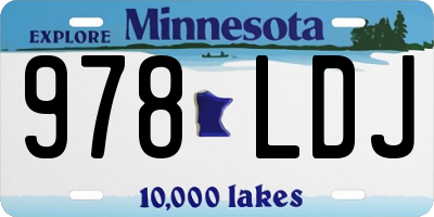 MN license plate 978LDJ