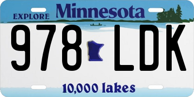 MN license plate 978LDK