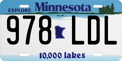 MN license plate 978LDL