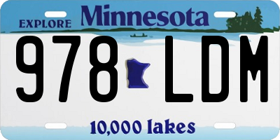 MN license plate 978LDM