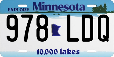 MN license plate 978LDQ