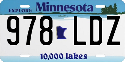 MN license plate 978LDZ