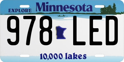 MN license plate 978LED