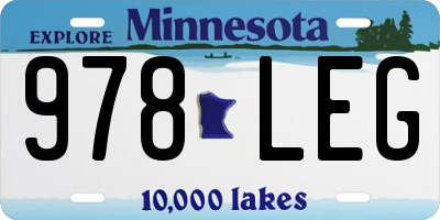 MN license plate 978LEG