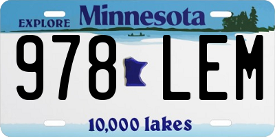 MN license plate 978LEM