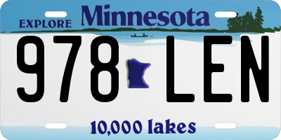MN license plate 978LEN