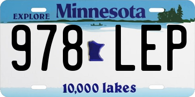 MN license plate 978LEP