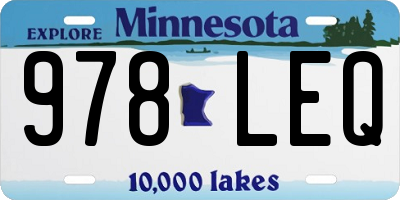 MN license plate 978LEQ