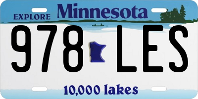 MN license plate 978LES