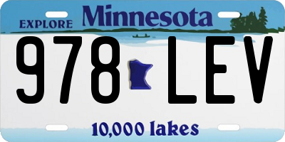 MN license plate 978LEV