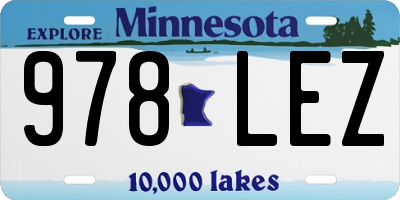 MN license plate 978LEZ
