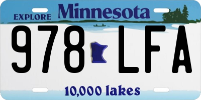 MN license plate 978LFA