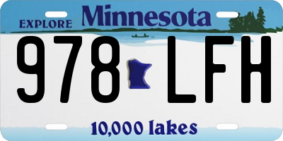MN license plate 978LFH
