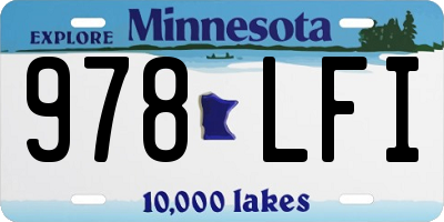MN license plate 978LFI