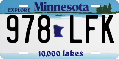 MN license plate 978LFK