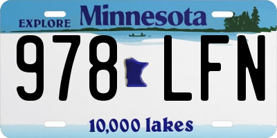 MN license plate 978LFN