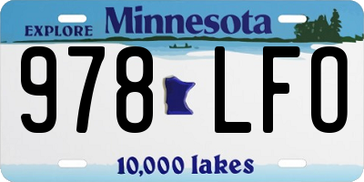 MN license plate 978LFO