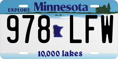 MN license plate 978LFW
