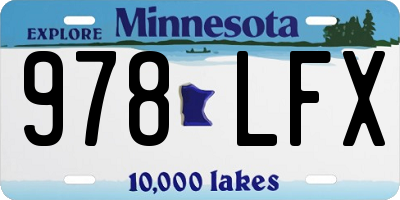 MN license plate 978LFX