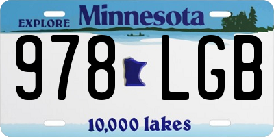 MN license plate 978LGB