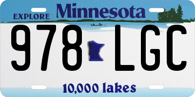 MN license plate 978LGC