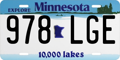 MN license plate 978LGE