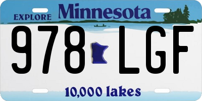 MN license plate 978LGF