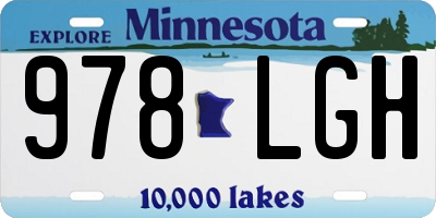 MN license plate 978LGH