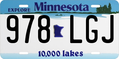 MN license plate 978LGJ