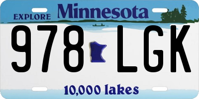 MN license plate 978LGK